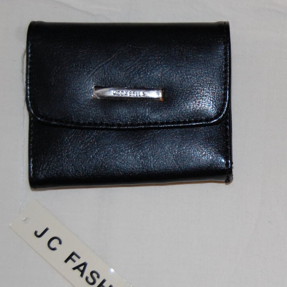Moda Bella Black Faux Leather Wallet NWT